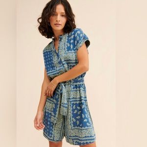 Current Air ANTHROPOLOGIE Bandana Manda Romper MEDIUM